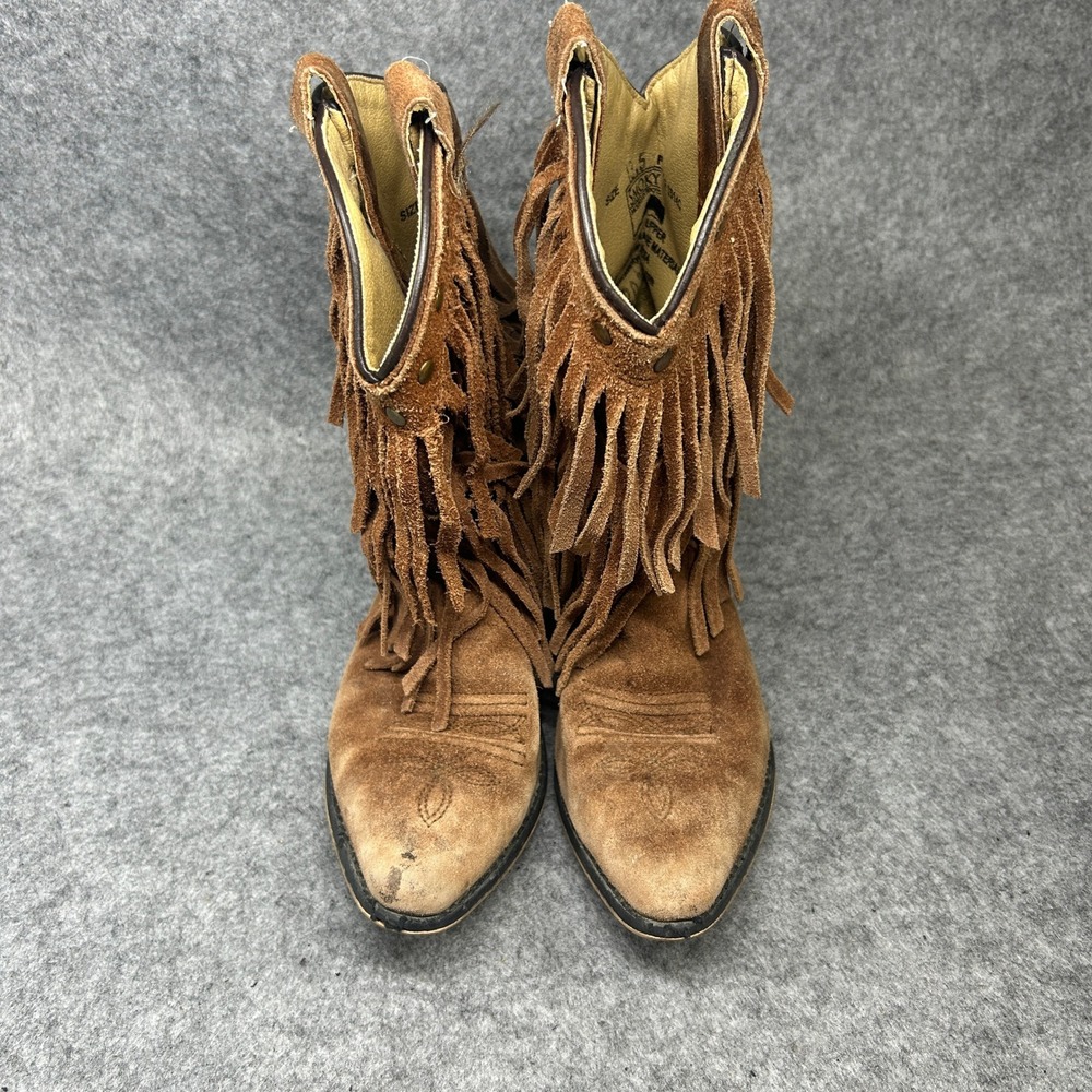 Smoky Mountain Kids 3514C Western Boots 13.5 Brown Leather Fringe‎ Studded